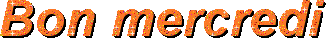 Gif animé Bon mercredi orange
